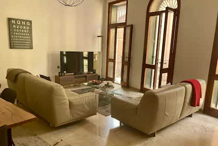2 divani in vero pelle, beige