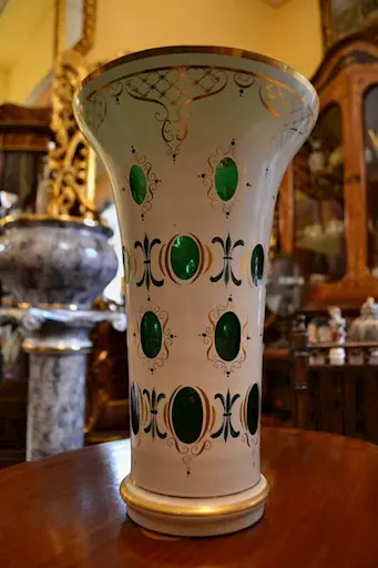 Vaso in cristallo Moser di Boemia del XX secolo