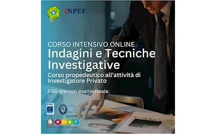 Corso Online in Indagini e Tecniche Investigative