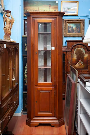 Vetrina Angolare Antica in Legno - 25055