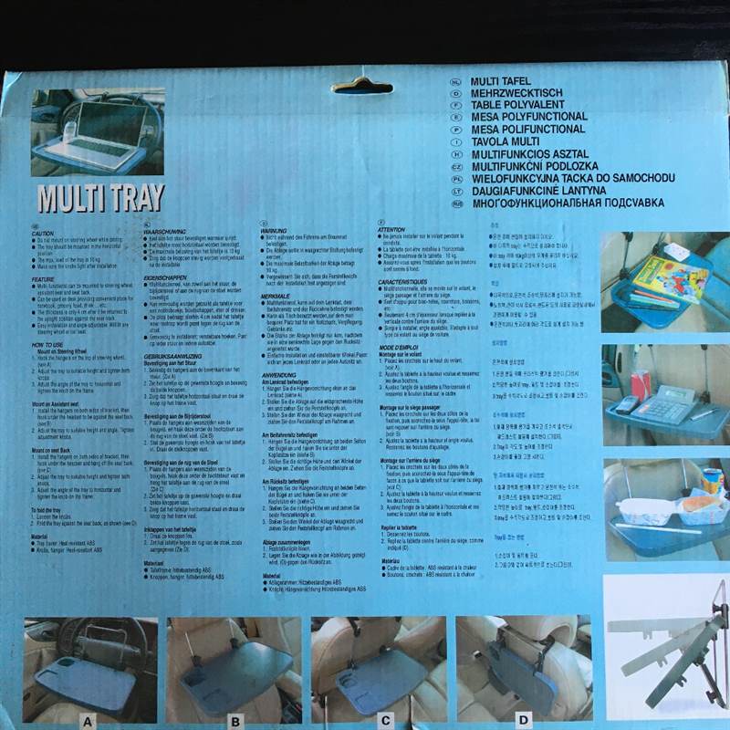 Foto 2Multitray-tavola in plastica agganciabile a sedile per uso v