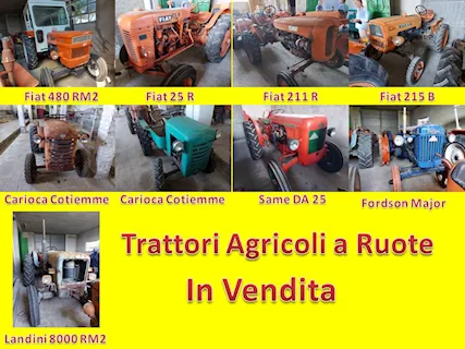 Trattori Agricoli a Ruote in Blocco per Chiusura Magazzino
