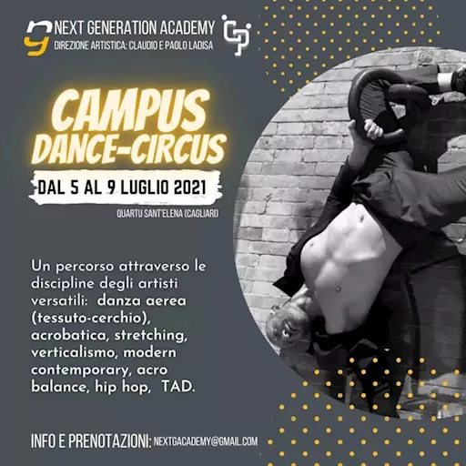 N.G.A. CAMPUS DANCE e CIRCUS DAL 05 AL 09 LUGLIO 2021