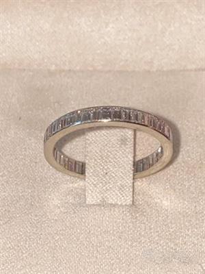 Anello fedina eternity platino diamanti baguette - Foto 2