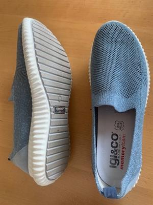 SCARPE SNEAKER DONNA SLIP-ON IGI CO elasticizzate glitter, color azzurro - Foto 2