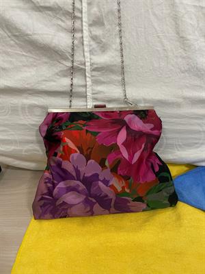 borsa in tessuto a fiori