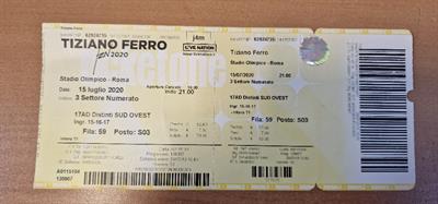 Biglietto concerto Tiziano Ferro