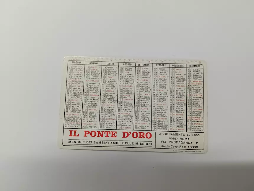 Foto 4 Calendario da portafoglio del 1975, ottime condizioni