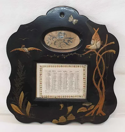 PORTA CALENDARIO CINESE CON CALENDARIO DEL 1880