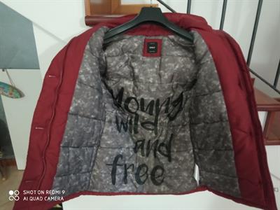 Giacca donna invernale tipo parka rossa