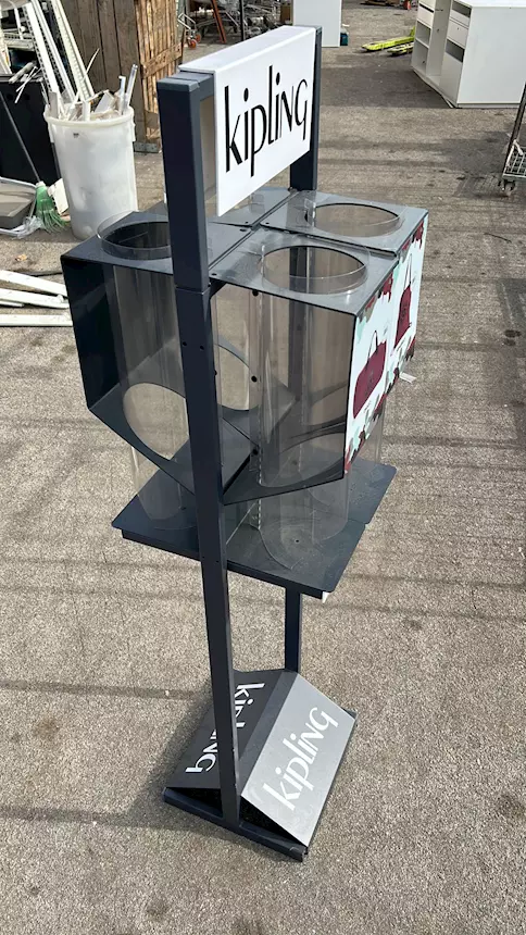 Foto 2Espositore merce in ferro nero 40847, in buone condizioni