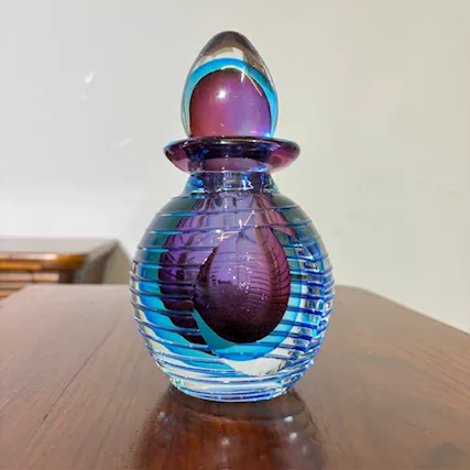 Vetro murano vaso sommerso anni 70 Flavio Poli . H 17