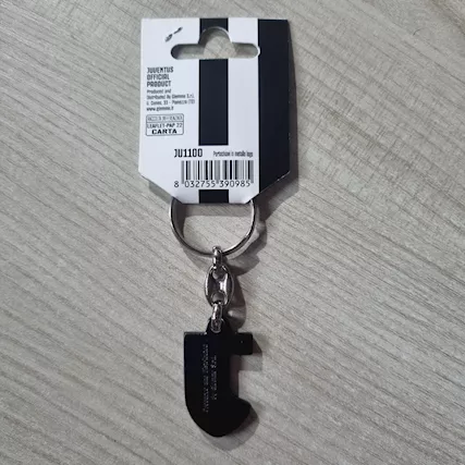 Portachiavi in metallo smaltato logo ufficiale Juventus, mai usato - Foto 2