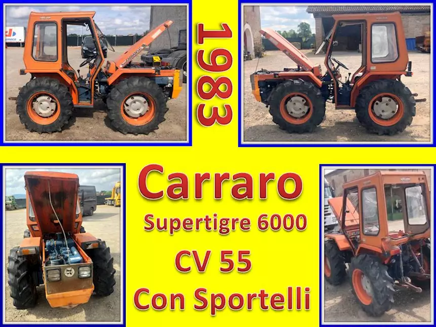 Trattrice Agricola Snodata 4x4 Marca Carraro Supertigre 6000 Anno 1980