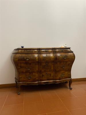 Camera da letto NOCE NAZIONALE rifacimento barocco veneziano