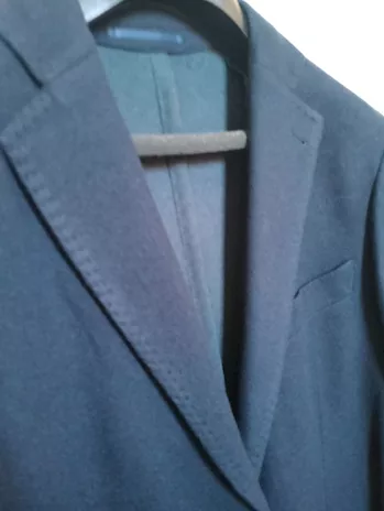 Blazer/giacca uomo liscia, taglia 52, colore navy