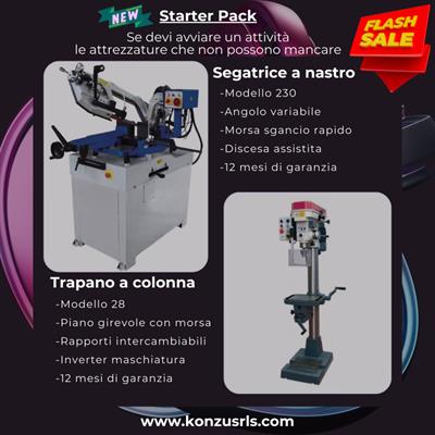 Trapano a colonna e segatrice