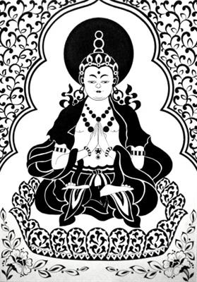 Litografia raffigurante Buddha cm.