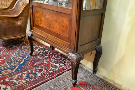 Antica cristalliera stile Chippendale primi del 900, in legno - Anteprima 6