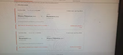 2 biglietti Milano-Rovaniemi, andata e ritorno EasyJet