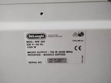 Forno microonde DeLonghi, modello MW309 - Foto 3