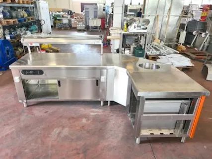 Banco servizio tavola calda usato, marca Mareno - Foto 6