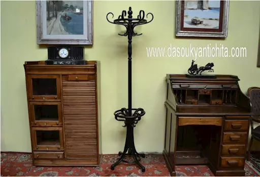 Attaccapanni da terra con portaombrelli stile thonet