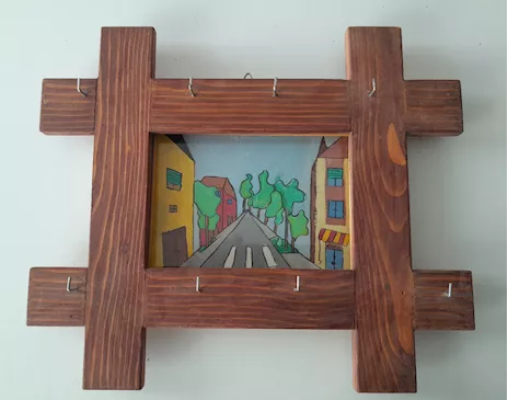 Mini casseruole rame e appendino da parete misura 40 x 40 cm - Anteprima 5