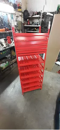 Mobiletto espositore Wurth a 5 casetti