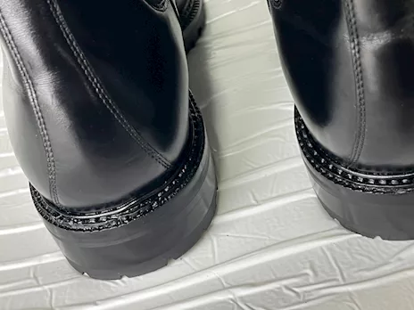 Stivaletti uomo fatti a mano pelle e suola Vibram 46, colore rosso - Anteprima 5