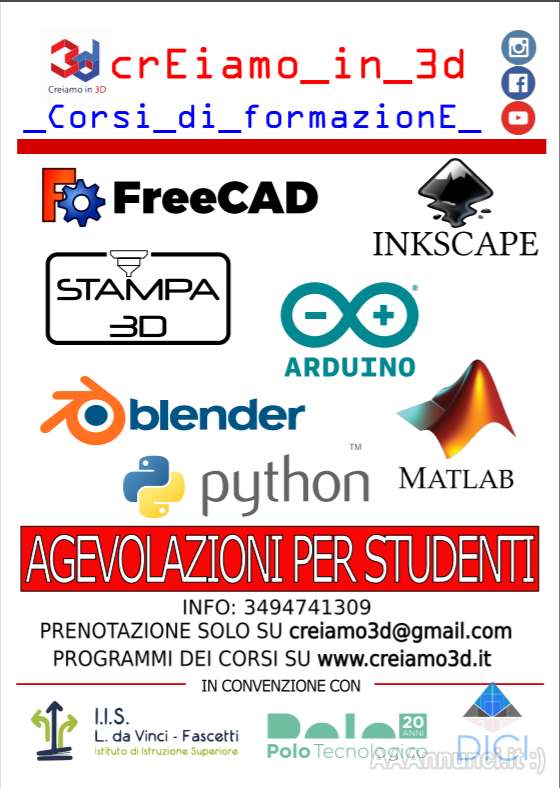 Corsi Creiamo in 3D Pisa