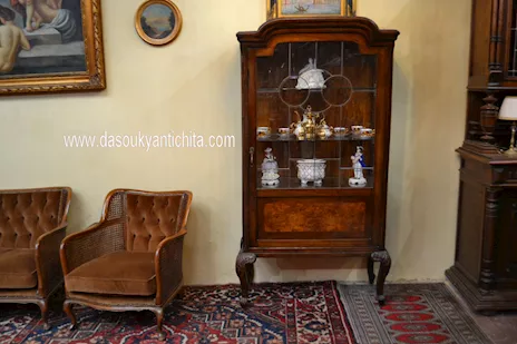 Antica cristalliera stile Chippendale primi del 900