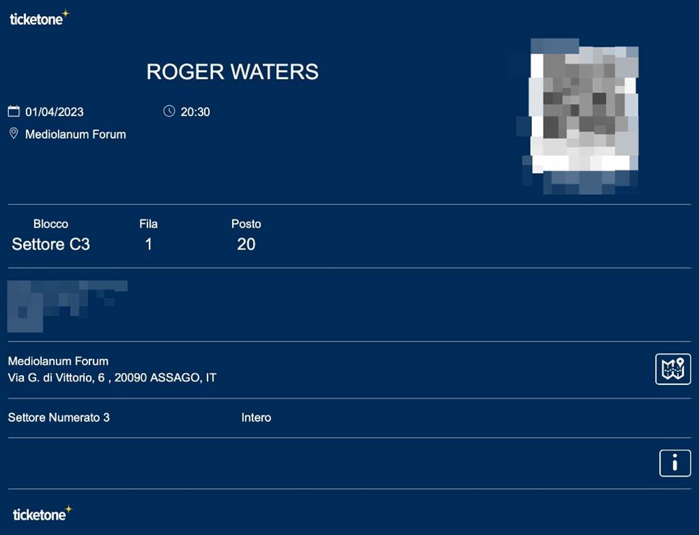 Roger Waters - Milano 1 Aprile - Sottocosto
