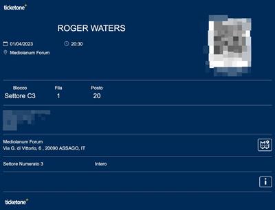 Roger Waters - Milano 1 Aprile - Sottocosto