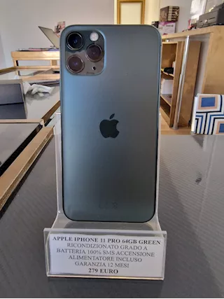 Apple iphone 11 pro 64 green batteria 100%
