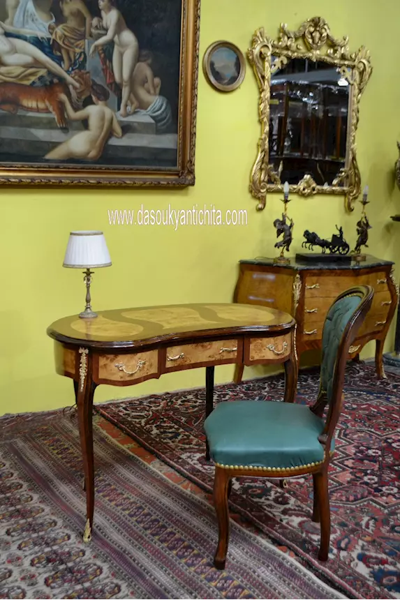 Scrivania a fagiolo stile Luigi XV - Foto 11