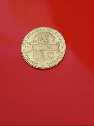 Moneta 200 Lire 1896 - 1996 Italia G.D.F.