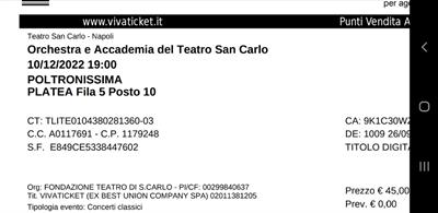Teatro San Carlo Orchestra e Accademia concerto del 10-12-2