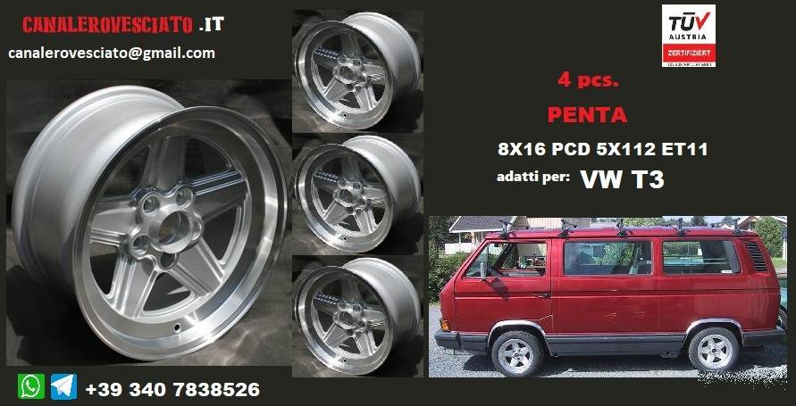 Cerchi AMG penta 8x 16 5x112 et11 Volkswagen T3