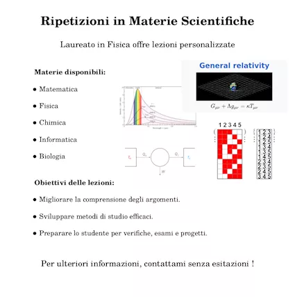 Ripetizioni di Matematica, Fisica, e materie scientifiche