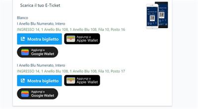 2 BIGLIETTI CONCERTO BLANCO MILANO 20/07/2023