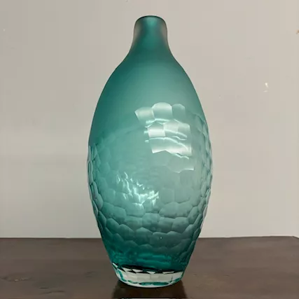 Vaso in vetro vintage Rosenthal anni 70 in vetro verde - Foto 3