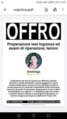 Preparazione test di ingresso Medicina, Scienze Infermierist