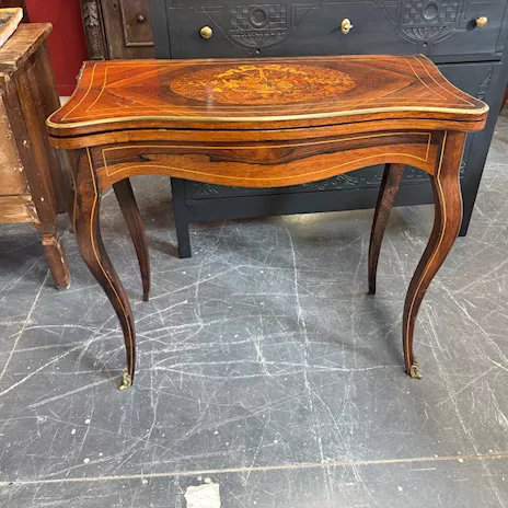 Antica console tavolo da gioco stile Luigi XV fine del XIX - Anteprima 2