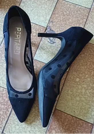 Décolleté nere eleganti con rete a pois, Pepitarei, modello elegante - Foto 2