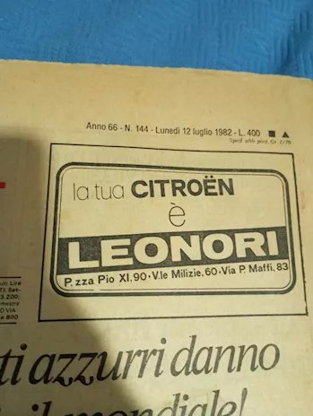 Giornale corriere dello sport Italia campione del mondo 1982