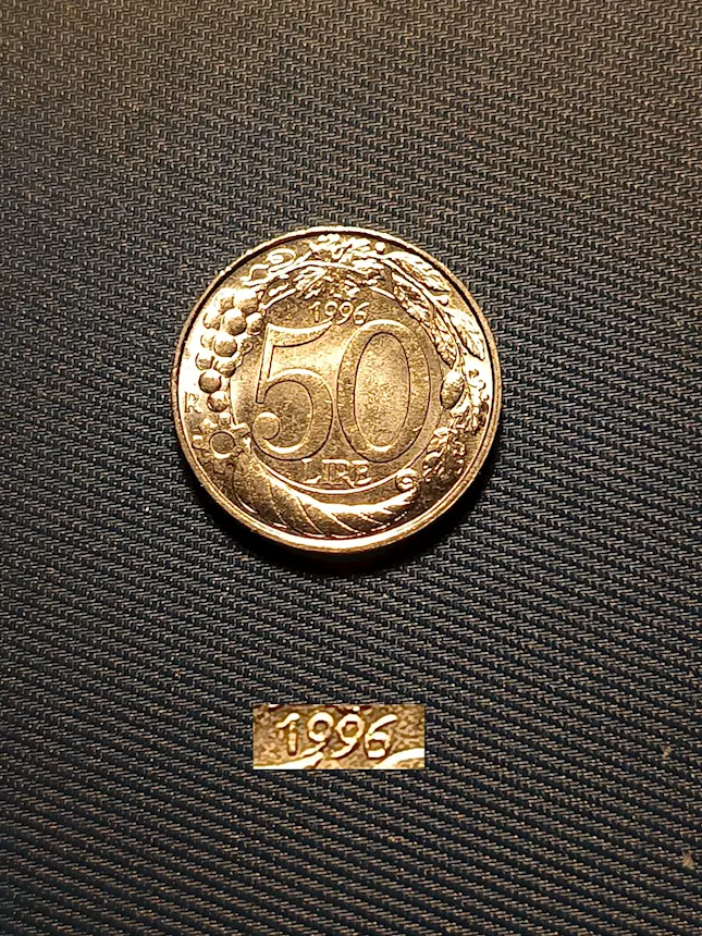 Moneta 50 lire ‘Turrità, ottime condizioni