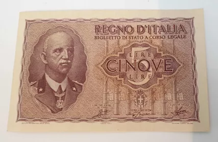 BANCONOTA DA 5 LIRE DEL 1944 VITTORIO EMANUELE III