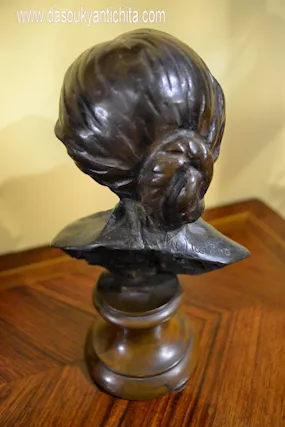 Piccolo busto in bronzo fanciulla di De Martino, ottime condizioni - Foto 5