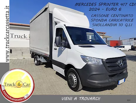 Mercedes Sprinter 417 CDI - 2024 - cassone centinato con sponda